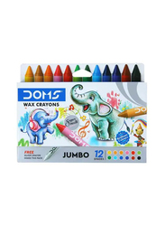 Doms Jumbo Wax Crayons, 12 Pieces