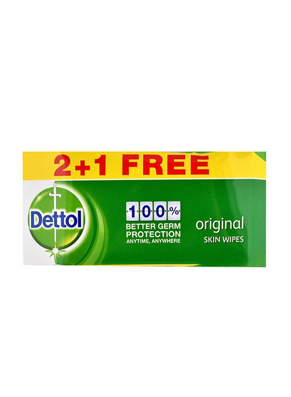 

Dettol Antibacterial Original Skin Wipes, 3 x 10's