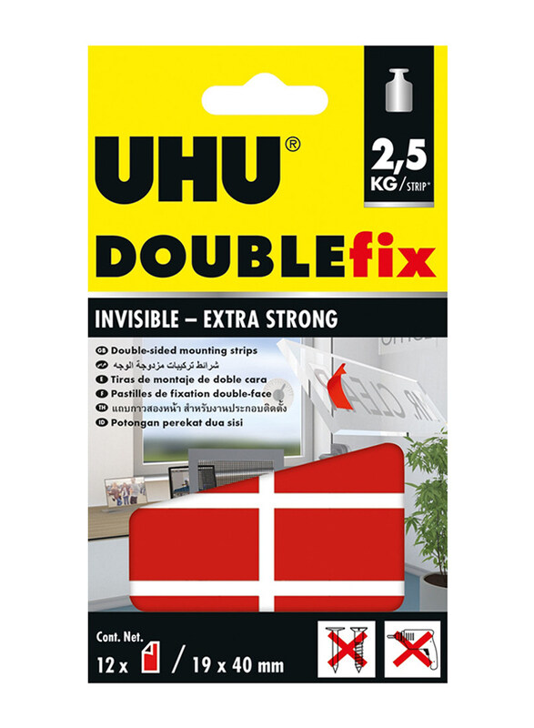 

UHU Double Fix Mounting Strips - 12 Pieces