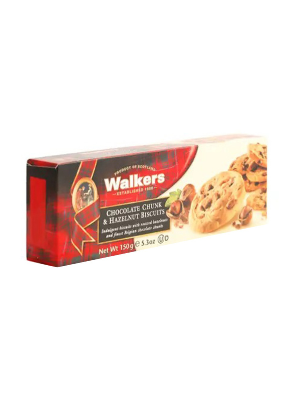 Walkers Chocolate Chunk & Hazelnut Biscuits, 150g