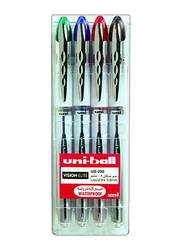 Uniball 4-Piece Vision Elite Roller Ball Pen 0.8mm, Multicolour