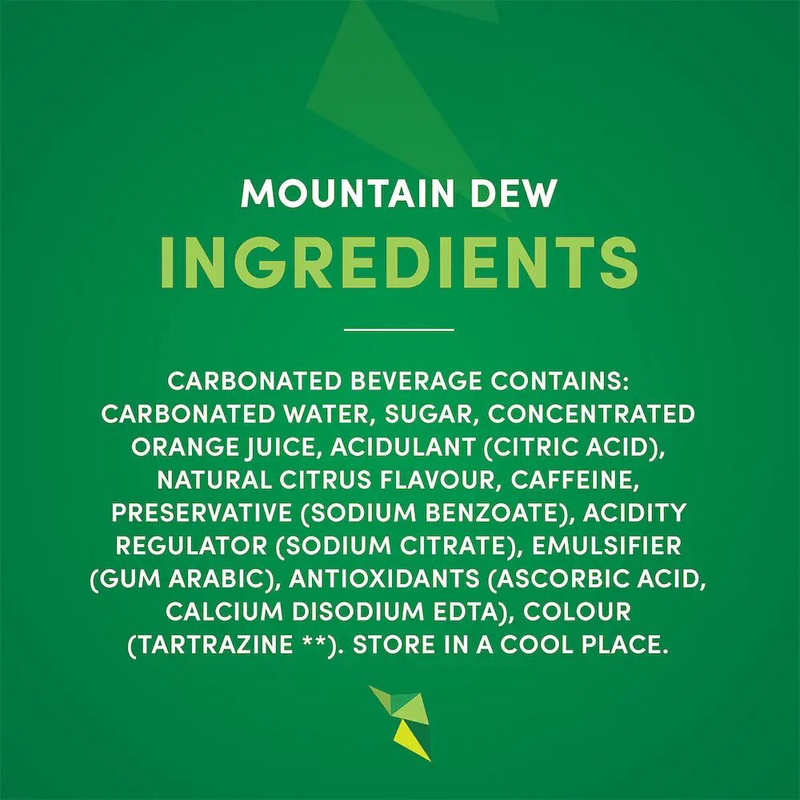 Mountain Dew Carbonated Soft Drink Mini Can, 155ml