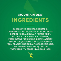 Mountain Dew Carbonated Soft Drink Mini Can, 155ml