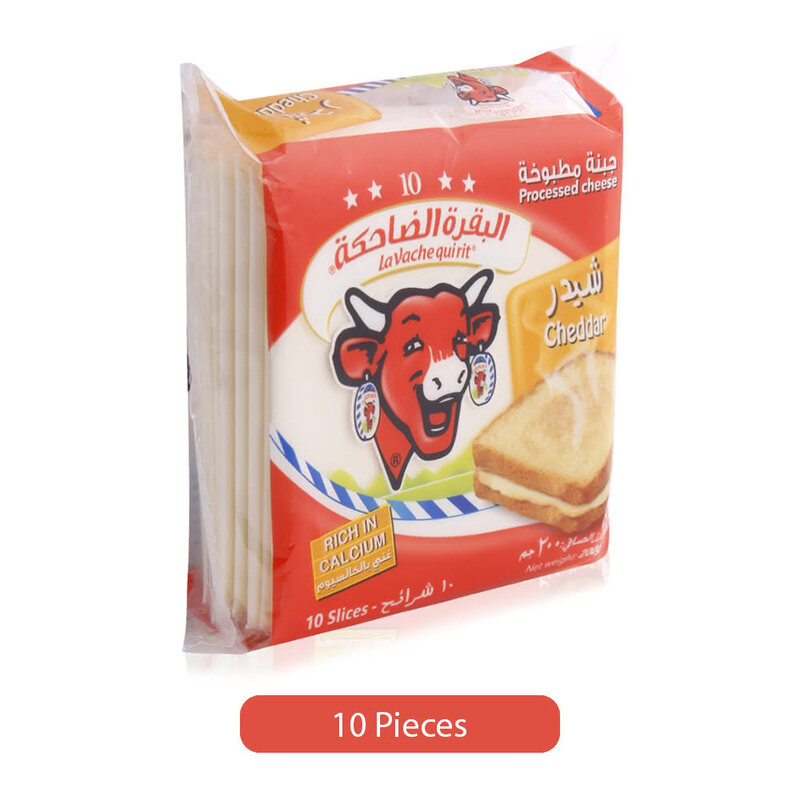 

La Vache Quirit Lavache Quirit Cheddar Slices Toster Cheese, 200 g, 10 Pieces