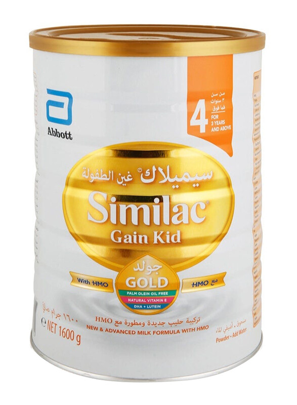 

Abbott Similac Gain Kid Gold Stage 4 New & Advanced Milk Formula 3 Years Up, 1600g