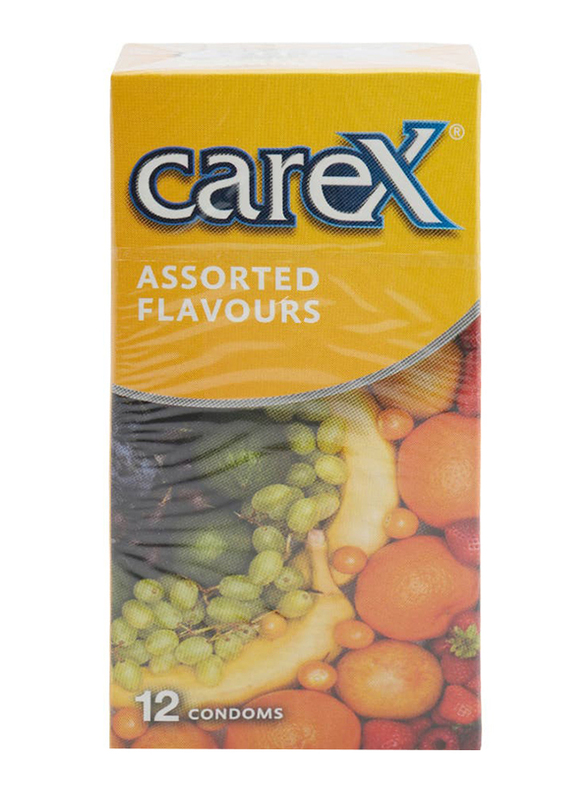 Carex Assorted Flavours Condoms, 12 Piece