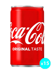 Coca-Cola Original Taste Soft Drink Mini Cans, 15 x 150ml