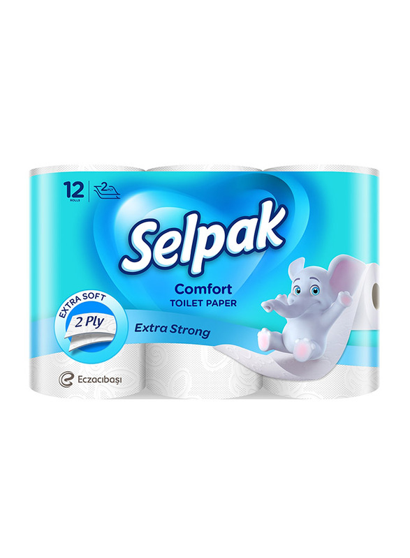 Selpak Comfort Toilet Paper, 12 Rolls