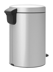 Brabantia 20L Newicon Pedal Bin, 46.7 x 29 x 38 cm, Metallic Grey