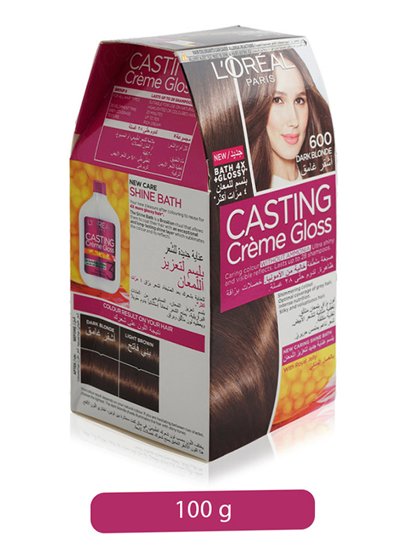 L'Oreal Paris Casting Creme Gloss HairColor, 600 Light Brown, 100gm