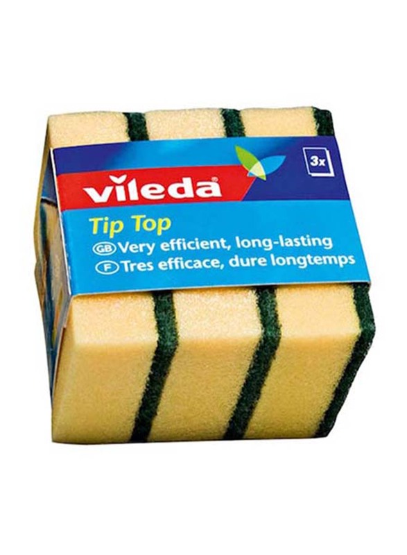 Vileda Long Lasting Scrub Pad, 3 Pieces