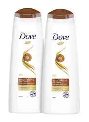 Dove Nourishing Oil Care Shampoo, 2 x 350ml