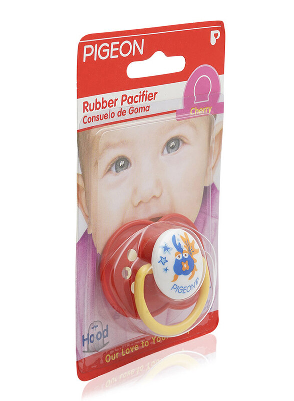

Pigeon Cherry Rubber Pacifier, 3+ Months, Red