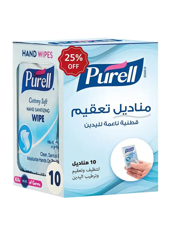 

Purell Cottony Soft Hand Sanitizing, 2 x 10 Sheets