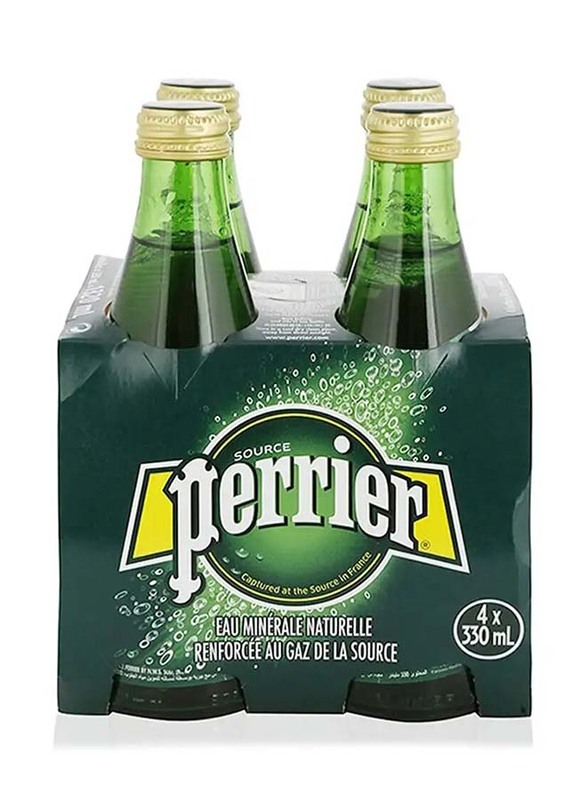 Perrier Natural Sparkling Mineral Water Regular - 4 x 330ml