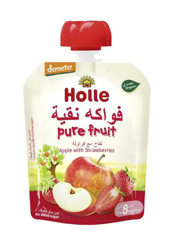 

Holle Pure Fruit Apple with Strawberry Puree, 90g