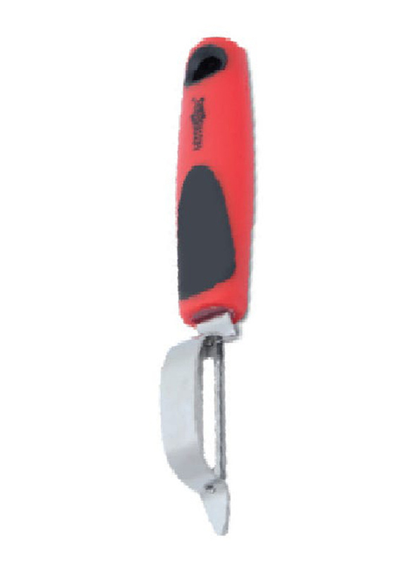 Homeway Stainless Steel Swivel Peeler, Red/Silver/Black