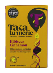 Taka Turmeric Organic Hibiscus & Cinnamon Tea, 15 Tea Bags