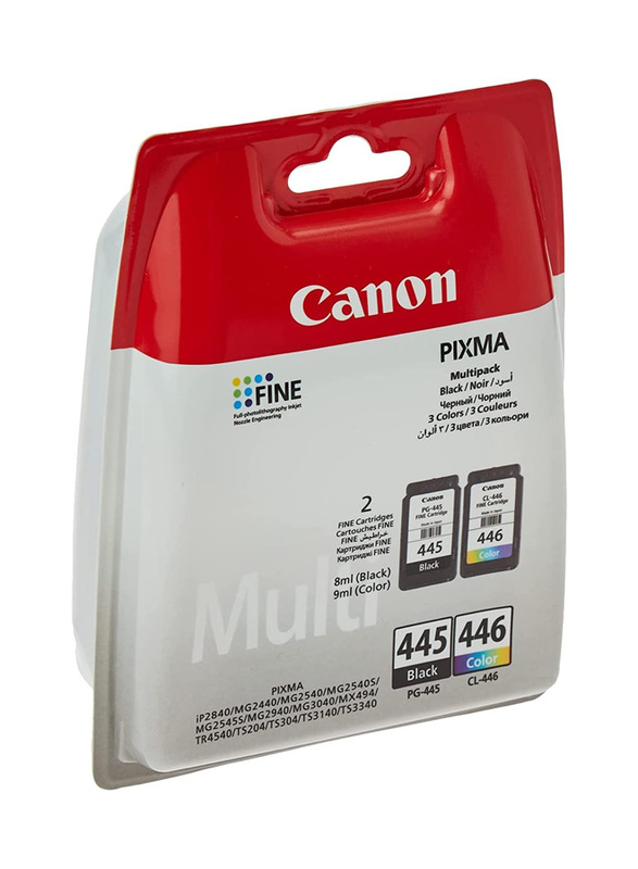 Canon PG-445BK & CL-446CLR Black & Tri-Color Pixma Multipack Ink Cartridge