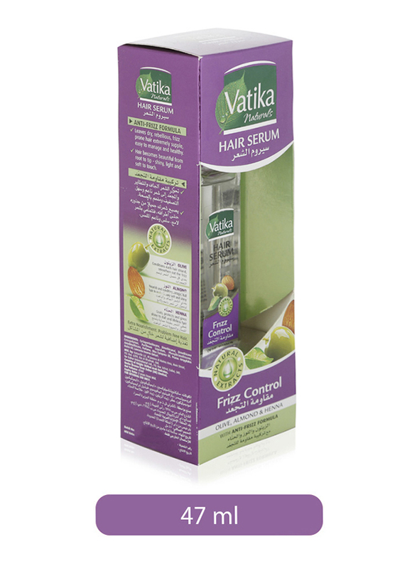 Vatika Natural Frizz Control Hair Serum for Dry Hair, 47ml
