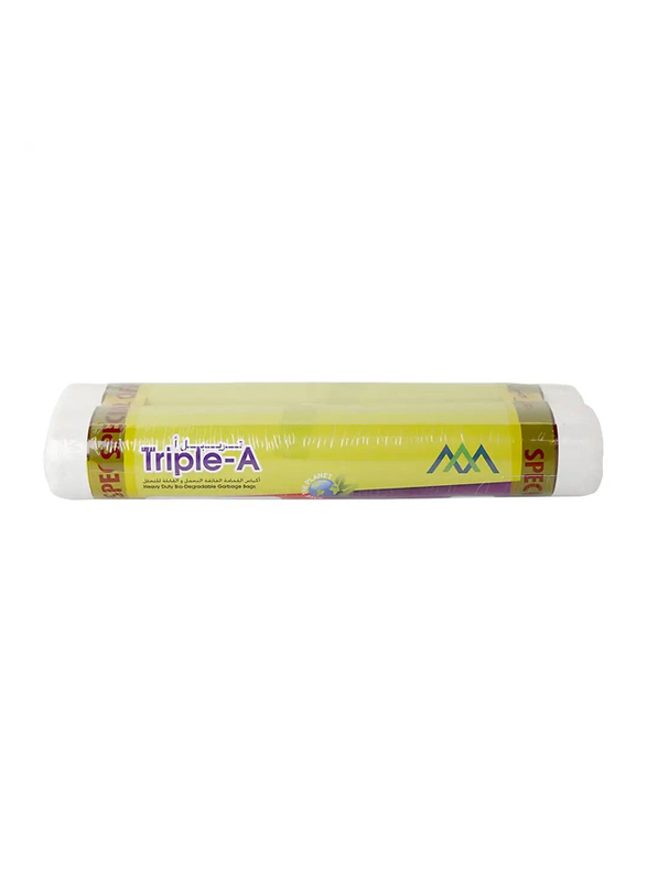 Tripple A 30 Gallons Garbage Bag Roll Pack - 60 x 90cm, 2 x 20 Pieces