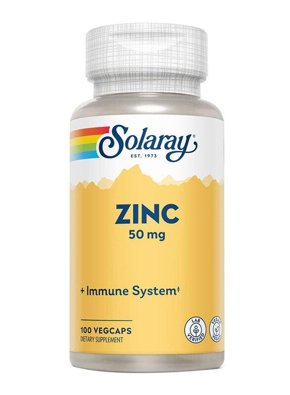 

Solaray Zinc Immune Support Capsules, 50mg, 100 Capsules