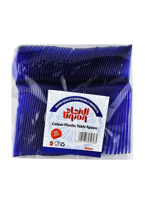 

Union 50-Piece Plastic Table Spoon Set, Blue