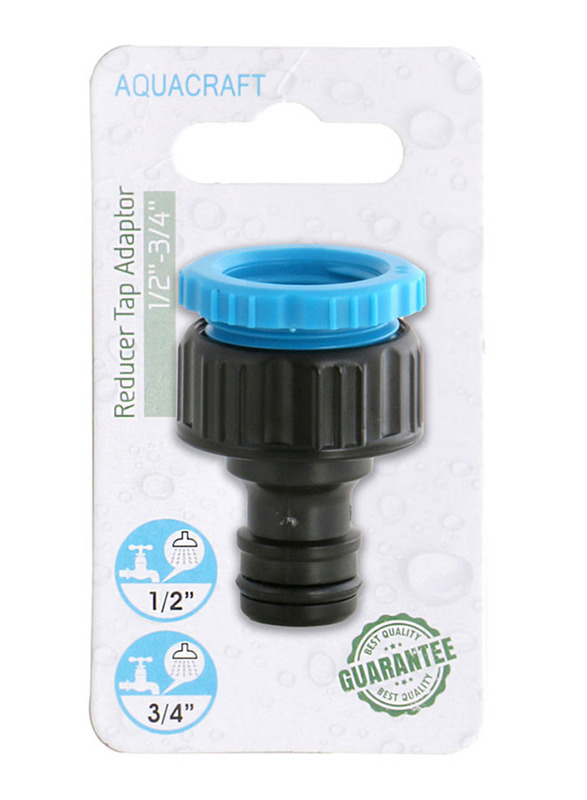 Aquacraft Water Tap Reducer Tap Adaptor, 61007, Blue/Grey