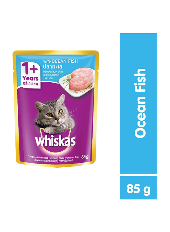 

Whiskas Ocean Fish Wet Cat Food, 1 + Year, 85 grams