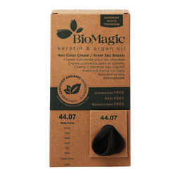 Bio Magic Keratin & Argan Oil Hair Color Cream, 60ml, 44/07 Mocha