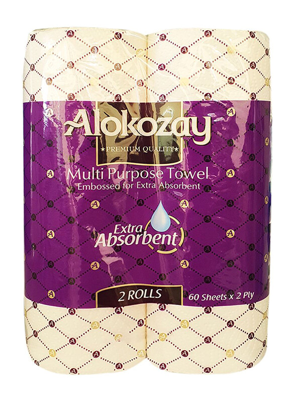 

Alokozay Extra Absorbent Multi Purpose Towel - 2 x 60 x 2 Ply