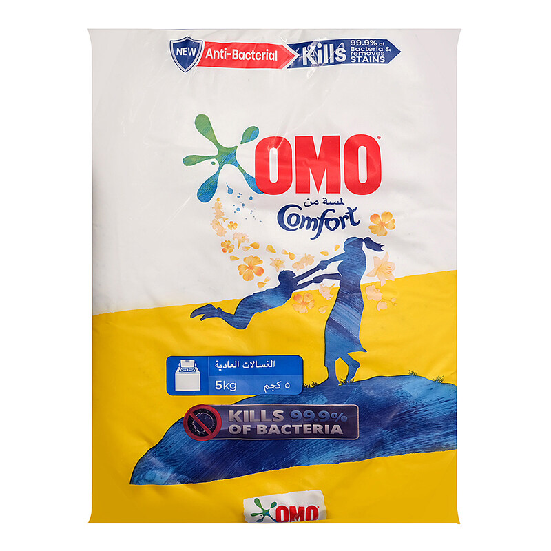 

Omo Comfort Anti-Bacterial Comfort Semi Auto Detergent Powder, 5 Kg
