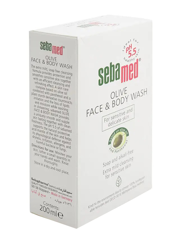 Sebamed Olive Face & Body Wash, 200ml