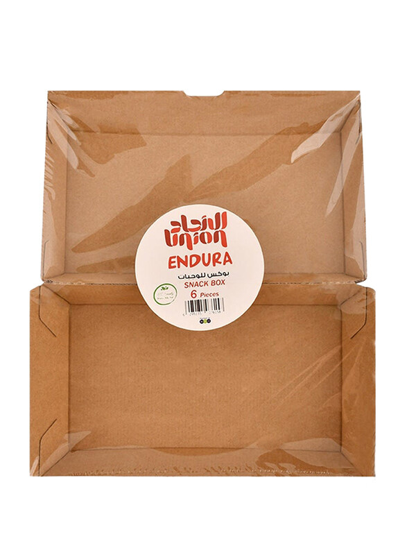 

Union Endura Disposable Snack Box, 6 Pieces, Brown