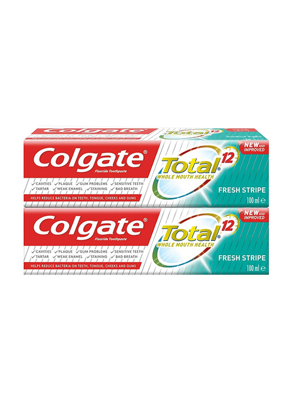 Colgate Total 12 Advanced Fresh Toothpaste Set, 100ml, 2 Piece