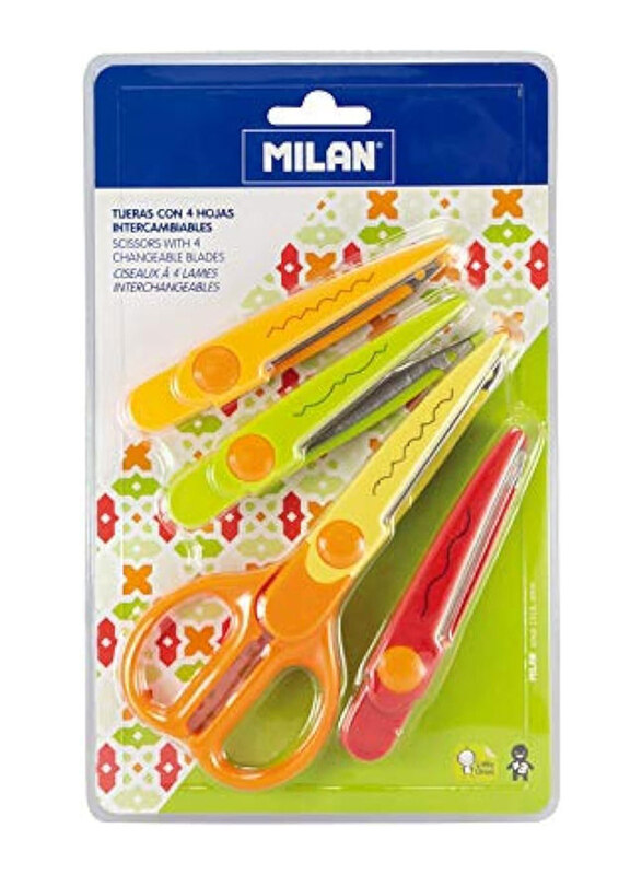 

Milan Scissors & ZigZag Cutting Blades Blister, Multicolour