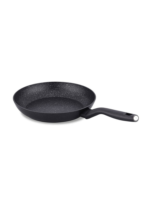 Korkmaz 2.4L Nora Round Granite Frypan, 28 x 4.6cm, Black