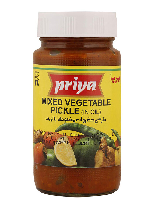 

Priya Mixed Vegetable Pickle in Oil, 300g