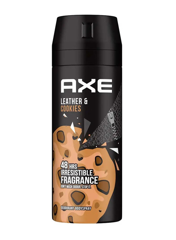 AXE Leather & Cookies 48H Non-Stop Fresh Body Spray, 2 x 150ml