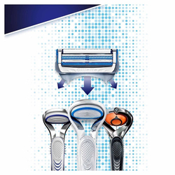 Gillette SkinGuard Men's Razor Handle For Sensitive Skin + 2 Blade Refills