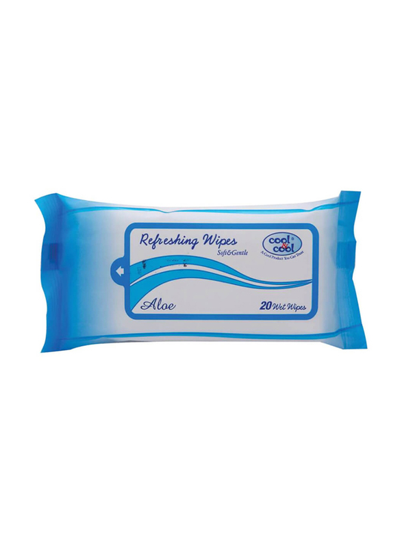 Cool & Cool Soft & Gentle Refreshing Wipes, 20 Sheets