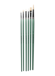 Mont Marte Gallery Oils Brush Set, 6 Pieces, Green