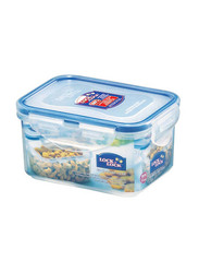 Lock & Lock Rectangle Food Container, HPL807, 470ml, Clear/Blue