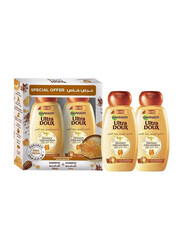 Garnier Ultra Doux Honey Treasures Reconstucting Shampoo, 2 Pieces, 600 + 400ml