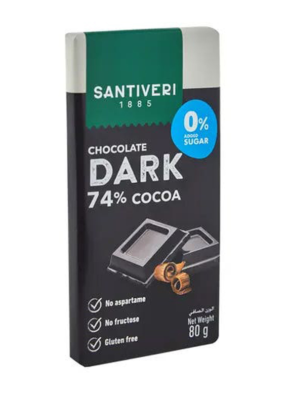 Santiveri Dark Chocolate 74% Cocoa, 80g