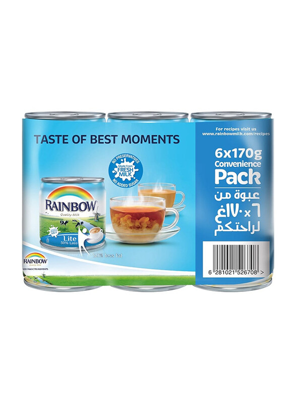 

Rainbow Lite Evaporated Milk, 6 x 170g