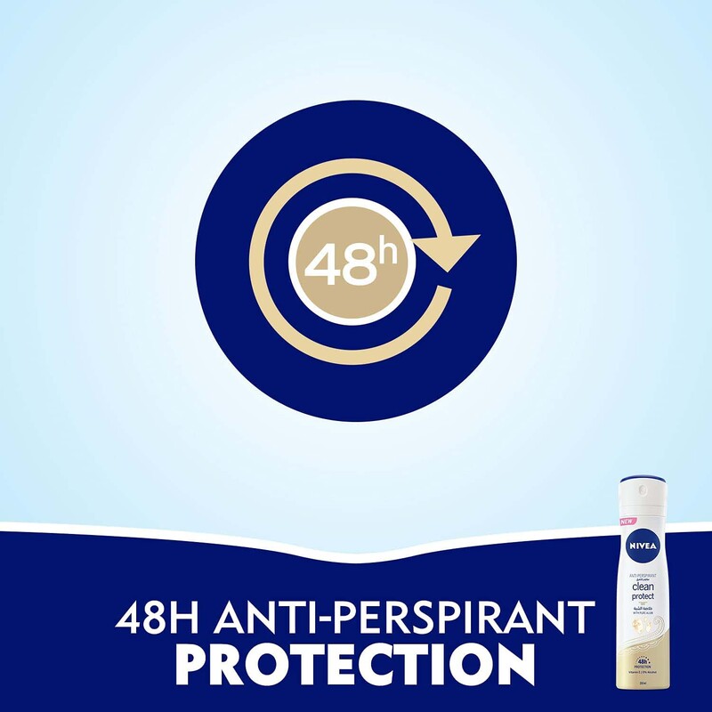 Nivea Clean Protect Anti-Perspirant Deodorant Spray, 150 ml