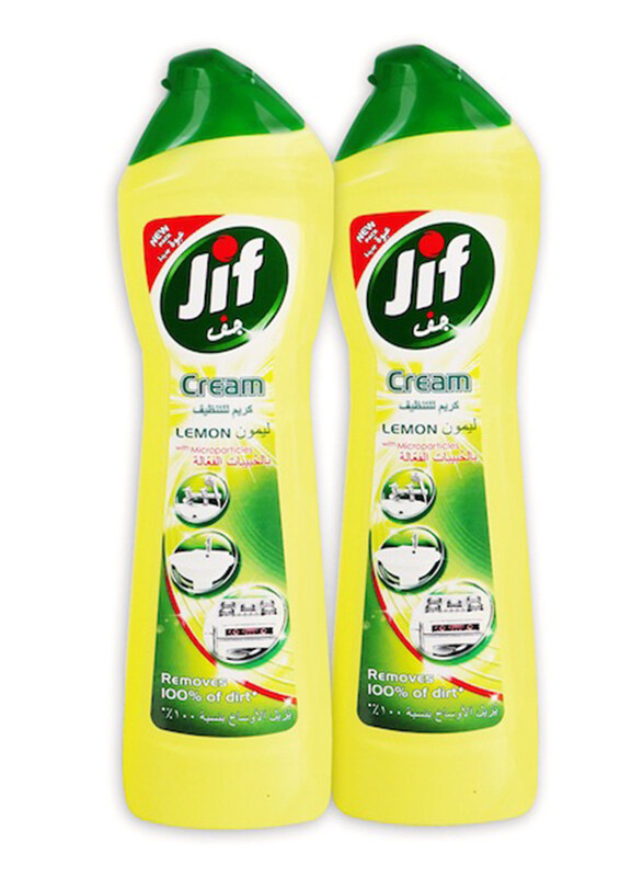 

JIF Lemon Cream with Micro Crystal Kitchen Cleaner, 2 Bottle x 500ml