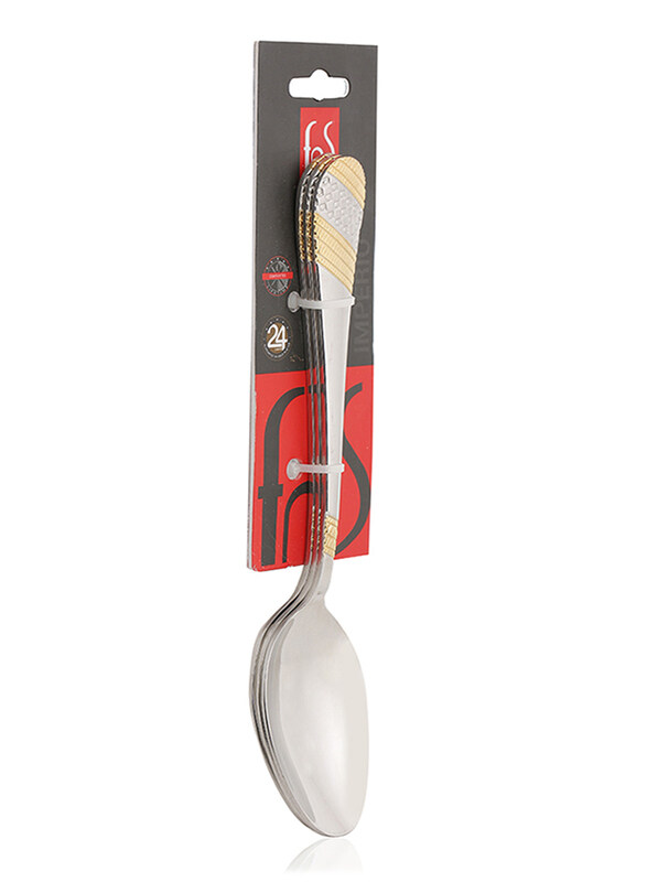 

FNS 3-Pieces Imperio Stainless Steel Dinner Spoon Set, Silver