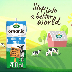 Arla Organic Full Fat Milk - 6 x 200ml